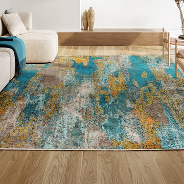 Contemporary Pop Modern Abstract Vintage Waterfall Area Rug